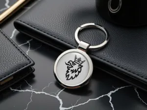 Saab Portachiavi Personalizzato Stile con Foto Bombata